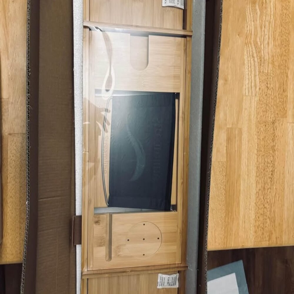 Streamline Bamboo Bathtub Caddy With Expandable Sides - BRAND NEW IN BOX